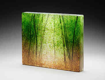 Arbor, 2024, 8" x 10" x 1&frac14;", kiln-formed glass