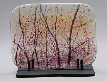 Autumn Color, 2020, 6" x 8" x &frac14;", kiln-formed glass
