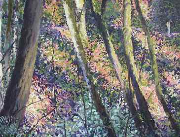 Autumn Hiker, 2006, 9" x 12", acrylic on canvas, SOLD