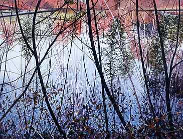 Autumn on the Lake, 2015, 36" x 48", acrylic on canvas, SOLD