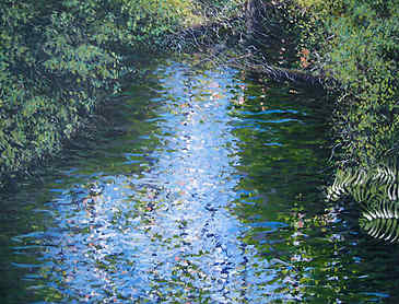 Catching Summer Reflections, 2013, 36" x 48", acrylic on canvas