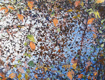 Creekside Autumn, 2021, 30" x 30", acrylic on canvas
