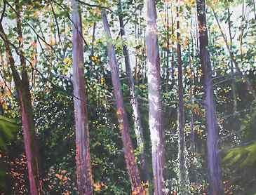 Dappled Forest, 2005, 36" x 48", acrylic on canvas, SOLD