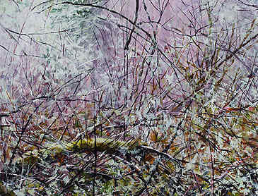 Lichen Trellis, 2017, 48" x 36", acrylic on canvas