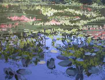 Light and Shade in the Wetlands, 2008, 36" x 48", acrylic on canvas