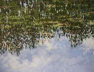Reflected Woods, 2008, 9" x 12", acrylic on canvas