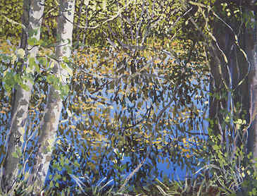 Summer Pond, 2009, 9" x 12", acrylic on canvas, SOLD