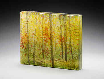 Turn of Season, 2024, 8" x 10" x 1&frac14;", kiln-formed glass