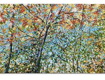 Turning to Autumn, 2019, 24" x 72", acrylic on canvas, SOLD